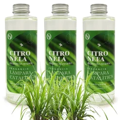 Mamamanuela Pack économique 3x Parfums pour lampe catalytique 200 ml : Arôme Citronnelle - Profitez plus longtemps de votre parfum préféré New