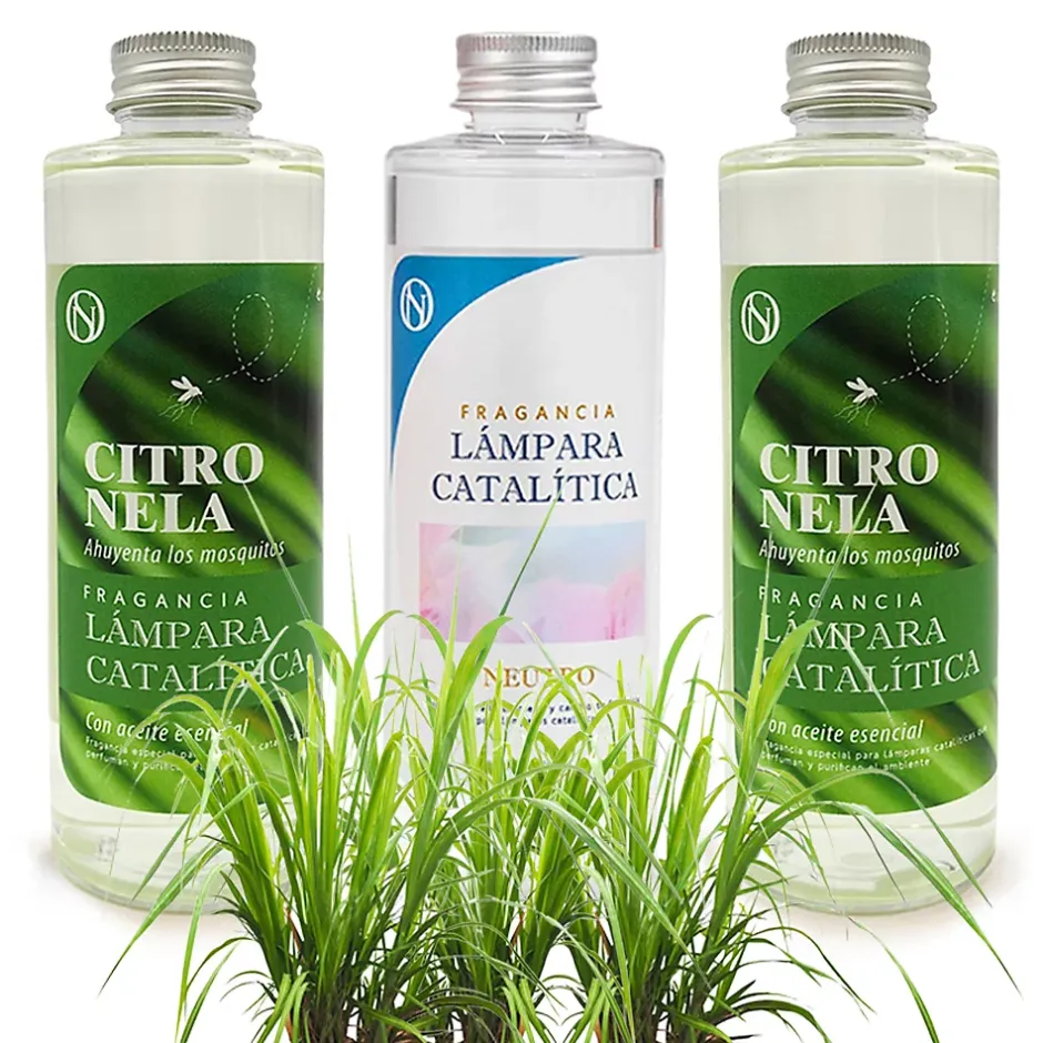 Mamamanuela Pack économique 3x Parfums pour lampe catalytique 200 ml : 2 Arômes de Citronnelle + Nettoyant neutre Online