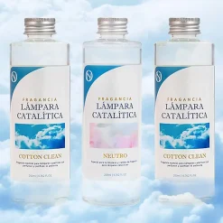 Mamamanuela Pack économique 3x Parfums pour lampe catalytique 200 ml : 2 Arômes Cotton Clean + Nettoyant neutre Discount
