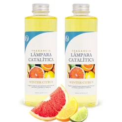 Mamamanuela Pack économique 2x Parfums pour Lampe Catalytique 200 ml : Arôme Winter Citrus - Profitez plus longtemps de votre parfum préféré