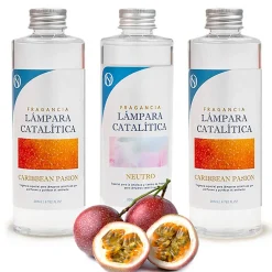 Mamamanuela Pack économique 3x Parfums pour lampe catalytique : Arôme Caribbean Passion 500 ml + Nettoyant neutre 200 ml