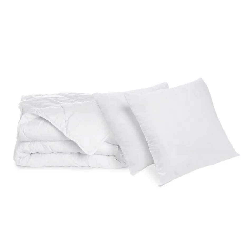 Bleu Calin Pack Couette chaude 220x240cm + 2 Oreillers moelleux 60x60cm LAVABLE A 95 C