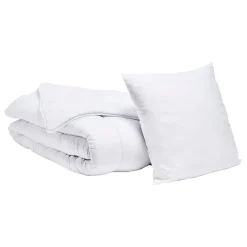 Bleu Calin Pack Couette chaude 140x200cm + 1 Oreiller 60x60cm ANTI-ACARIENS Hot