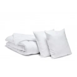 Bleu Calin Pack Couette chaude 240x260cm + 2 Oreillers 60x60cm ANTI-ACARIENS