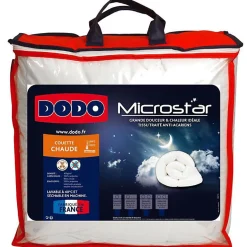 Dodo Pack Couette Microstar 140 x 200 cm pour lit 1 place + 1 Oreiller Microstar 60 x 60 cm + 1 Oreiller Microstar 50 x 70 cm