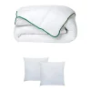 Vente-unique Pack Couette tempérée 220 x 240 + 2 oreillers 60 x 60 cm - Anti-acariens naturel Greencare - AZYLIA II
