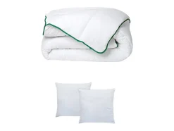 Vente-unique Pack Couette tempérée 220 x 240 + 2 oreillers 60 x 60 cm - Anti-acariens naturel Greencare - AZYLIA II
