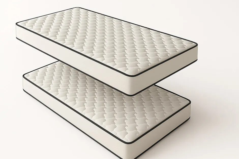 Dagostino Home Pack de 2 Matelas Mousse 90x200 New York, Ferme, Réversible, Côté Été/hiver, H15 Cm