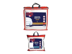 Dodo Pack Couette 140 x 200 cm + 1 oreiller 60 x 60 cm - Protection anti acariens naturel -VEGETAL PROTECT