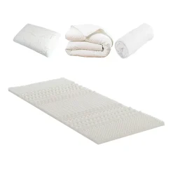 Olympe Literie Pack Douce Nuit Surmatelas + Protège matelas + Couette + Oreiller 90x190/200 cm Sale