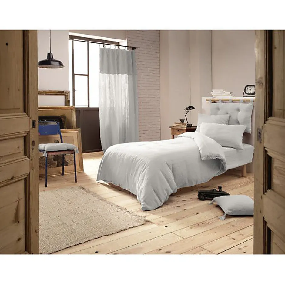 L'Effet Papillon Pack housse de couette "Gaïa" toutes dimensions "Gaze de Coton" - Gaïa Nuage - Pack 3 Pièces pour lit 90 x 190 cm (1 Housse de cou New