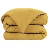 L'Effet Papillon Pack housse de couette "Gaïa" toutes dimensions "Gaze de Coton" - Gaïa Safran - Pack 3 Pièces pour lit 90 x 190 cm (1 Housse de co