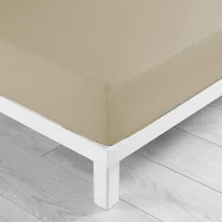 L'Effet Papillon Pack parure de couette 260x240 cm So natural + drap housse 160x200x30 Beige