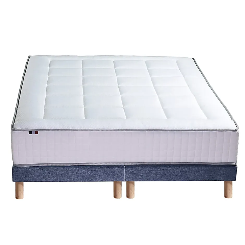 Idliterie Pack ressort 7 zones mémoire forme sommier couette oreiller 180x200 Outlet