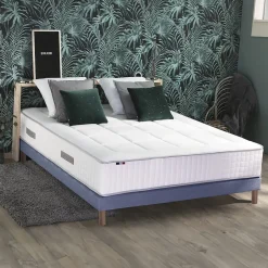 Idliterie Pack ressort 7 zones mémoire forme sommier couette oreiller 180x200 Outlet
