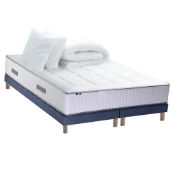 Idliterie Pack ressort 7 zones mémoire forme sommier couette oreiller 180x200 Outlet