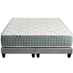 Idliterie Pack ressort 7 zones sommier couette oreiller 2x80x200
