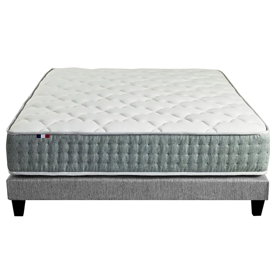 Idliterie Pack ressort 7 zones sommier couette oreiller 160x200 Best