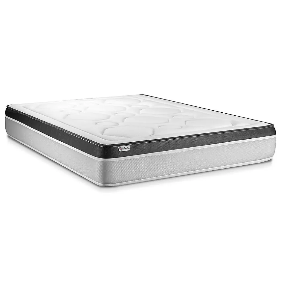 Vitalit Pack sommier kit matelas Mousse polyuréthane à mémoire de forme avec couette et oreillers Hot