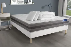 Actisom Pack sommier kit matelas Ressorts ensachés et mémoire de forme avec couette et oreillers Online