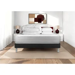 Vitalit Pack sommier kit matelas Mousse polyuréthane à mémoire de forme avec couette et oreillers