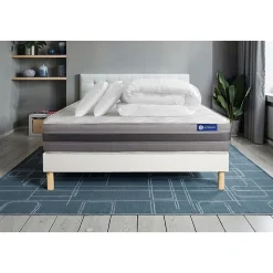 Actisom Pack sommier kit matelas Latex et mémoire de forme avec couette et oreillers Online