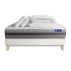 Actisom Pack sommier kit matelas Latex et mémoire de forme avec couette et oreillers Online