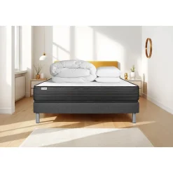 Vitalit Pack sommier kit matelas Mousse polyuréthane à mémoire de forme avec couette et oreillers Sale