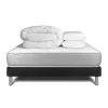 Vitalit Pack sommier kit matelas Mousse polyuréthane à mémoire de forme avec couette et oreillers