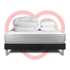 Vitalit Pack sommier kit matelas Mousse polyuréthane à mémoire de forme avec couette et oreillers