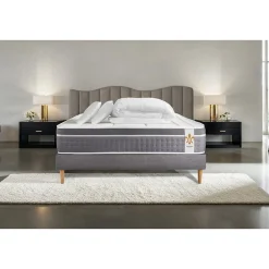Litier Deluxe Pack sommier kit matelas Ressorts ensachés et mémoire de forme avec couette et oreillers