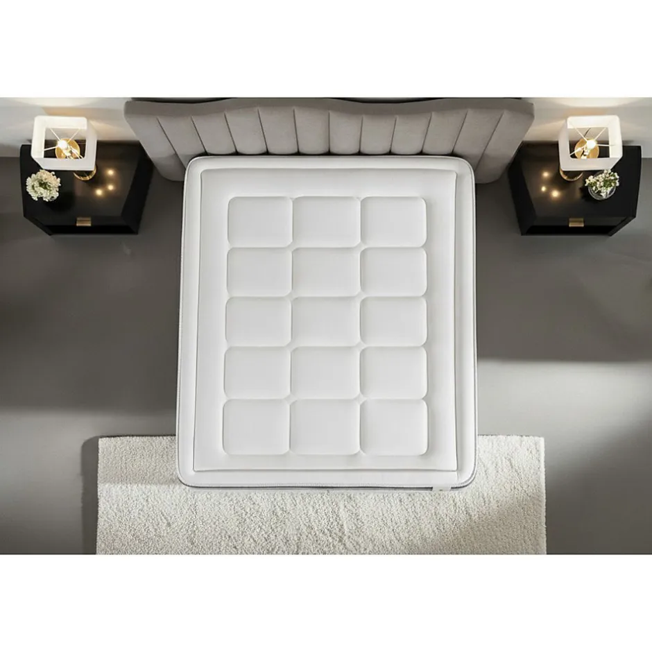 Litier Deluxe Pack sommier kit matelas Ressorts ensachés et mémoire de forme avec couette et oreillers