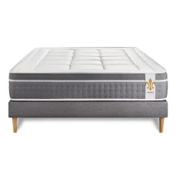 Litier Deluxe Pack sommier kit matelas Ressorts ensachés et mémoire de forme avec couette et oreillers