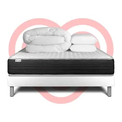Vitalit Pack sommier kit matelas Mousse polyuréthane à mémoire de forme avec couette et oreillers New