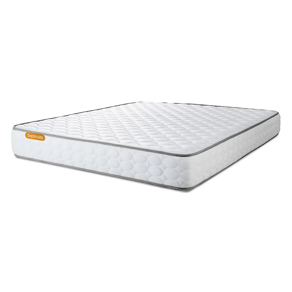 Sept Nuits Pack sommier kit matelas Mémoire de forme avec couette et oreillers