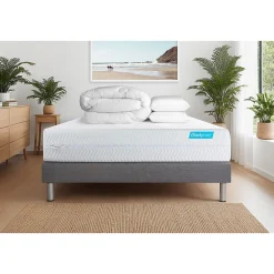 Bodycare Pack sommier tapissier matelas Mémoire de forme avec couette et oreillers