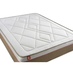 Marmottes & Co Pack sommier tapissier matelas Ressorts ensachés et mémoire de forme avec couette et oreillers