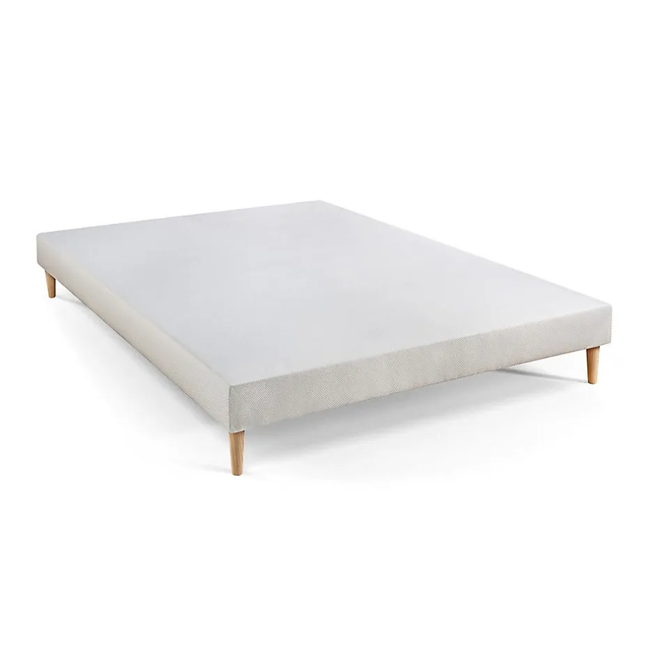 Marmottes & Co Pack sommier tapissier matelas Ressorts ensachés et mémoire de forme avec couette et oreillers