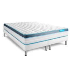 Bodycare Pack sommier tapissier matelas Mémoire de forme avec couette et oreillers