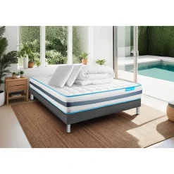 Bodycare Pack sommier tapissier matelas Ressorts ensachés avec couette et oreillers Sale