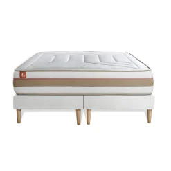 Marmottes & Co Pack sommier tapissier matelas Ressorts ensachés et mémoire de forme avec couette et oreillers Online