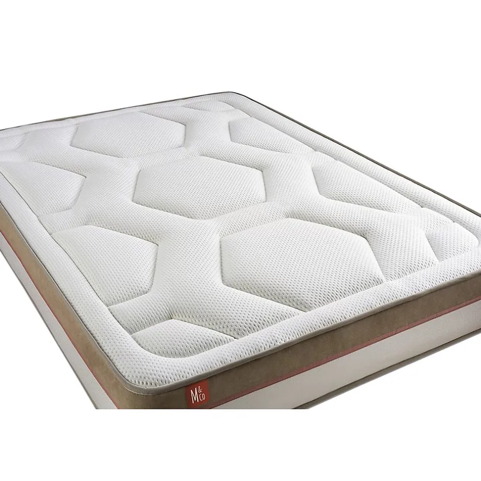 Marmottes & Co Pack sommier tapissier matelas Mémoire de forme avec couette et oreillers Clearance