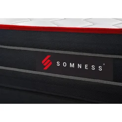 Somness Pack sommier tapissier matelas Ressorts ensachés et mémoire de forme avec couette et oreillers