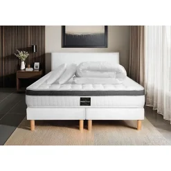 Prestige Literie Pack sommier tapissier matelas Mémoire de forme avec couette et oreillers Clearance