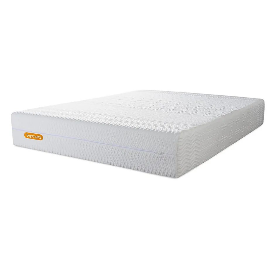 Sept Nuits Pack sommier tapissier matelas Mémoire de forme avec couette et oreillers
