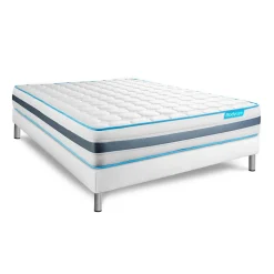 Bodycare Pack sommier tapissier matelas Ressorts ensachés avec couette et oreillers