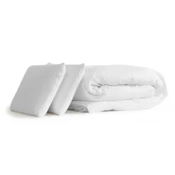 Bodycare Pack sommier tapissier matelas Ressorts ensachés et mémoire de forme avec couette et oreillers