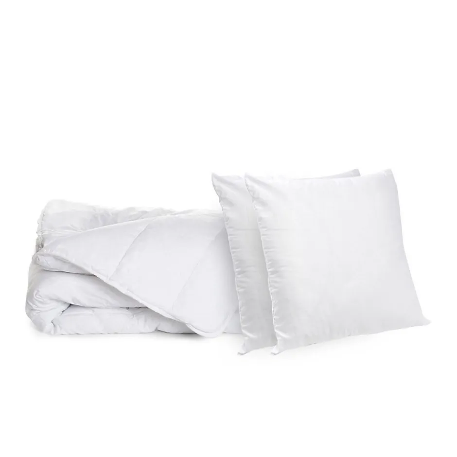 Bleu Calin Pack Été Couette légère 220x240cm + 2 Oreillers 60x60cm ANTI-TRANSPIRATION TOPCOOL