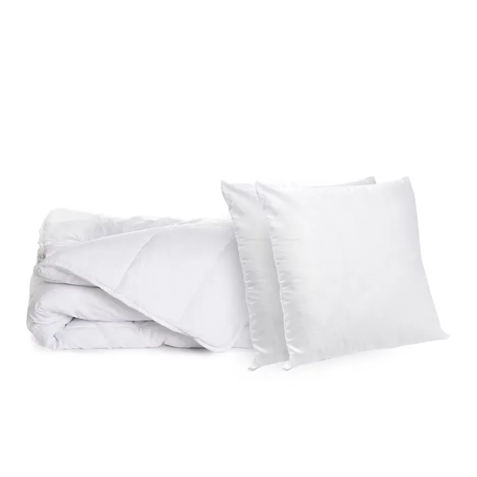 Bleu Calin Pack Été Couette légère 240x260cm + 2 Oreillers 60x60cm ANTI-TRANSPIRATION TOPCOOL Discount