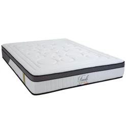 Bellecour Pack Tivoli 160x200 cm Matelas Mousse + Sommier Bois + Protège matelas anti punaise